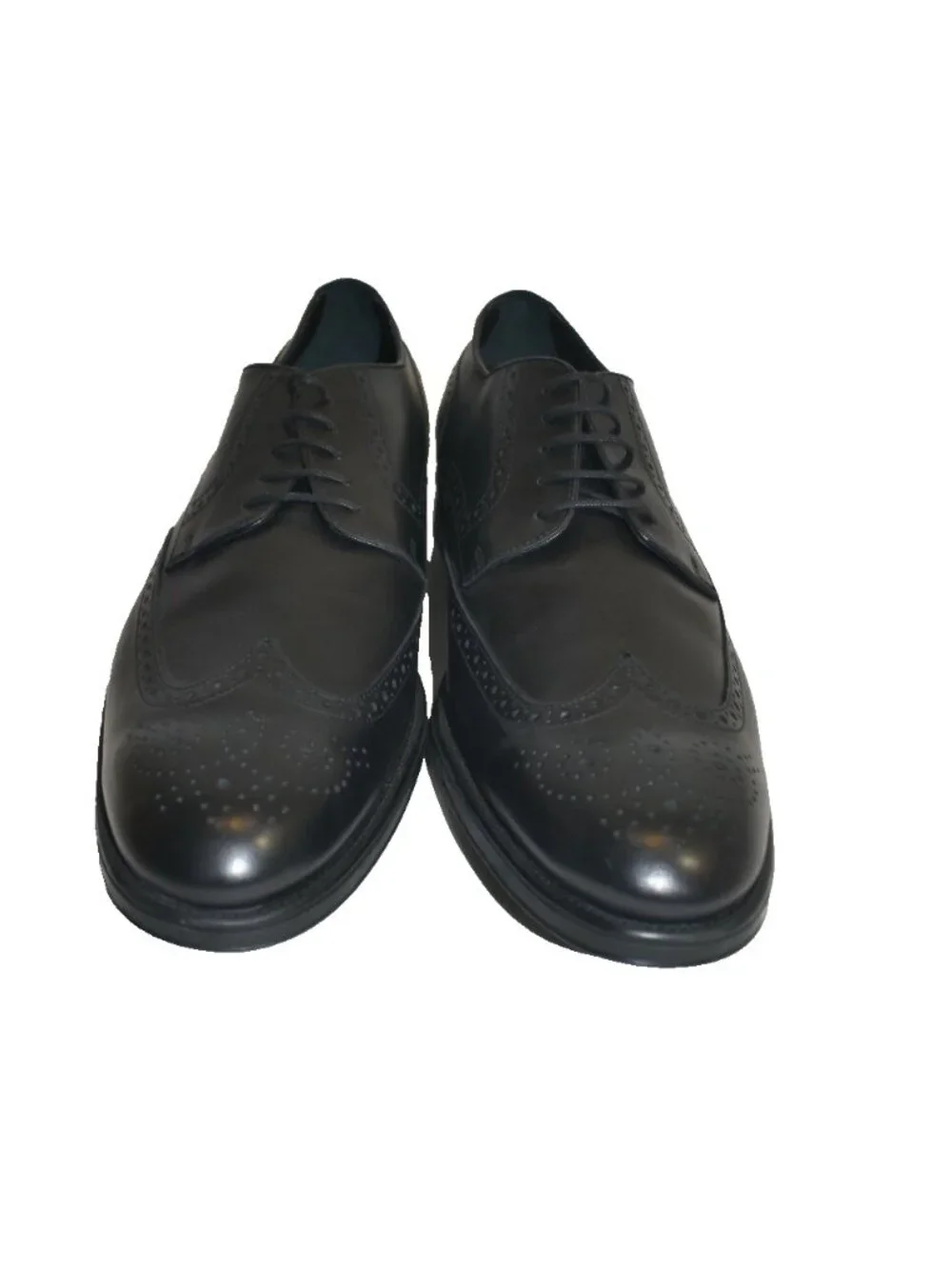New! MEN'S TOD'S WINGTIP DERBY SHOES IN BLACK LEATHER Sz 12.5 Italy 13.5 US DD33
